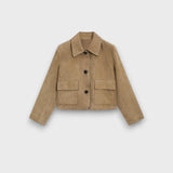 Naomi – Geacă elegantă din suede cu croi clasic