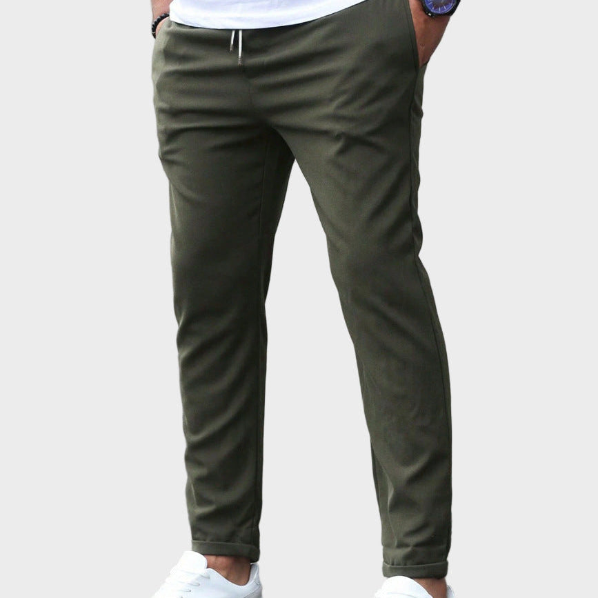 Allan - Pantaloni largi casual cu șnur