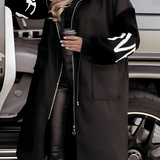 MARISELLE | Jachetă cu mâneci tricotate și glugă