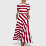 Emma – Rochie ușoară și vaporoasă cu dungi subțiri