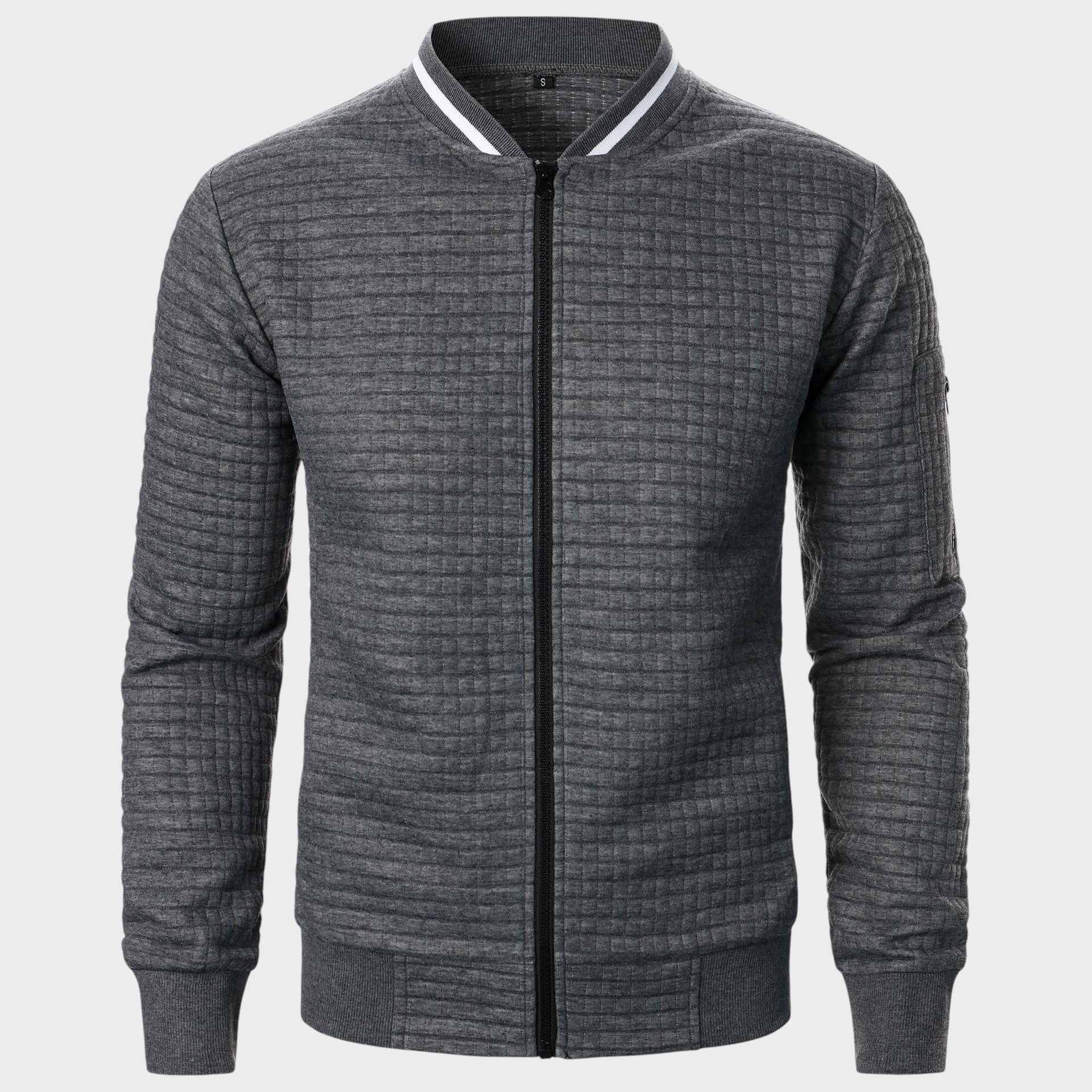 Malcom - Pulover striat cu fermoar