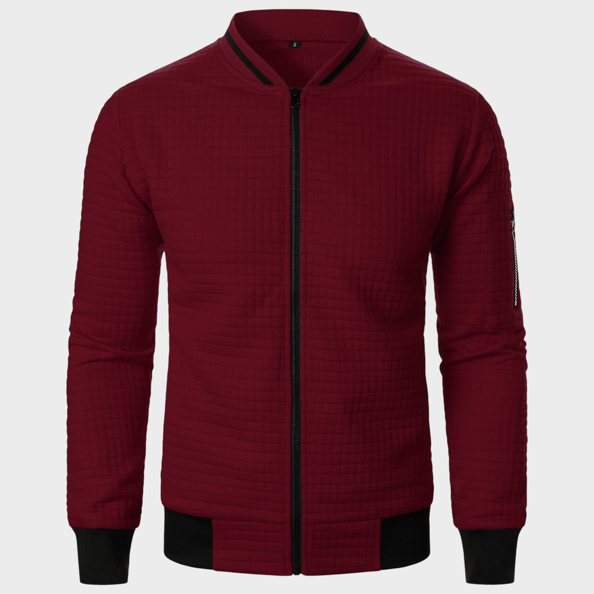 Malcom - Pulover striat cu fermoar