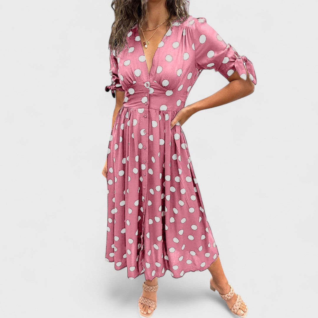 Monique - Rochie Elegantă cu Puncte