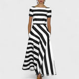 Emma – Rochie ușoară și vaporoasă cu dungi subțiri