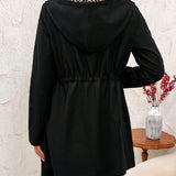 Maryam – Palton reversibil cu glugă și model leopard