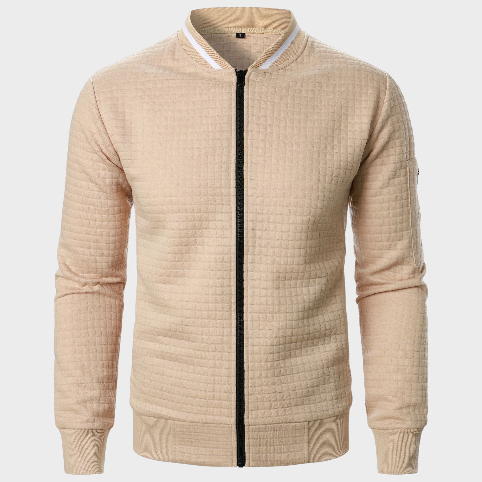 Malcom - Pulover striat cu fermoar