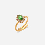 Amaryelle | Anello in Zirconia Verde in Oro 18K