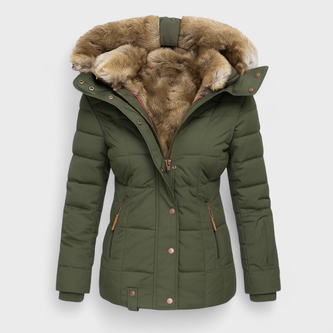 Marlene - Palton de iarnă căptușit cu blană