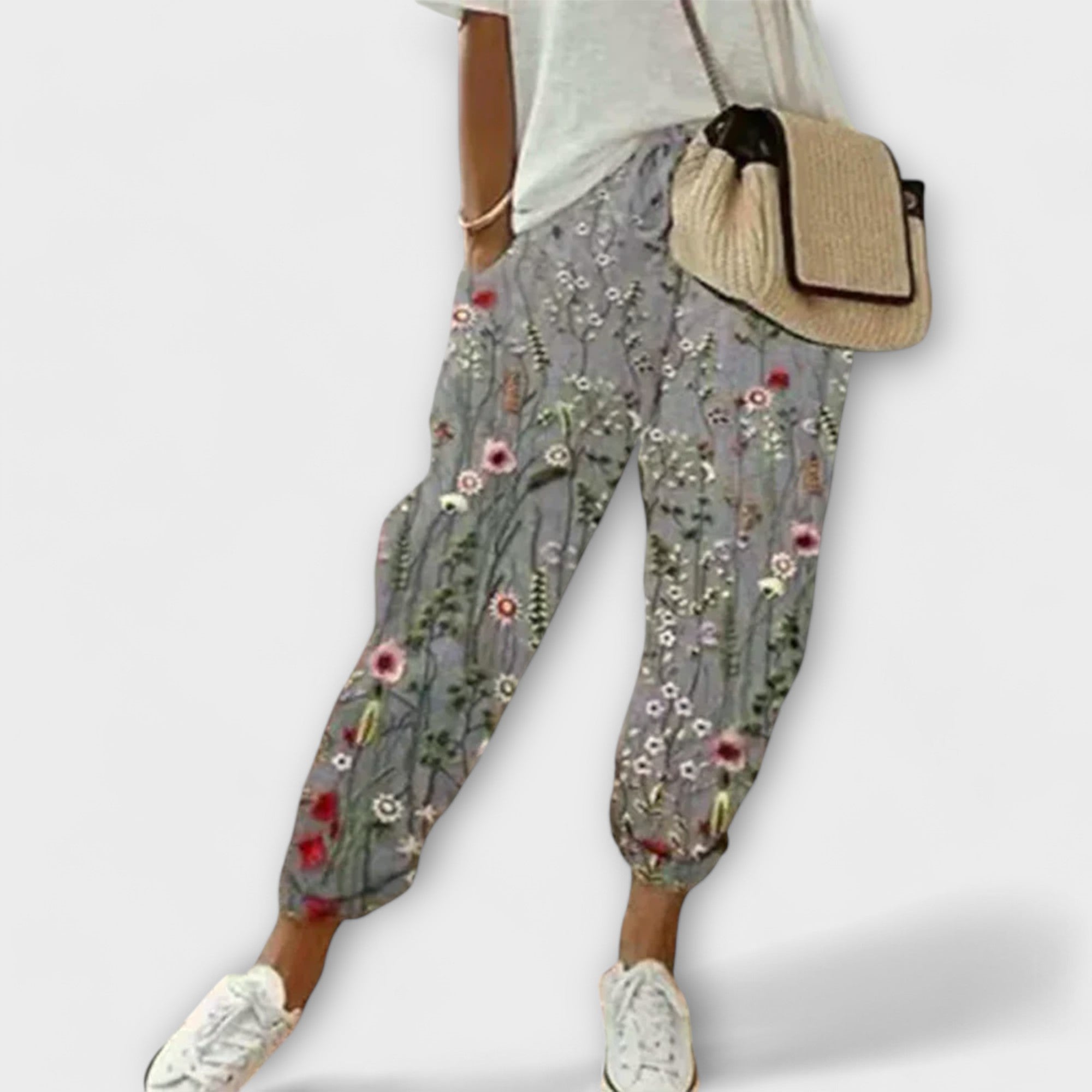 Burga - Pantaloni confortabili din bumbac și in