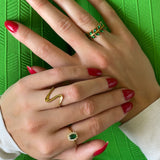 Amaryelle | Anello in Zirconia Verde in Oro 18K