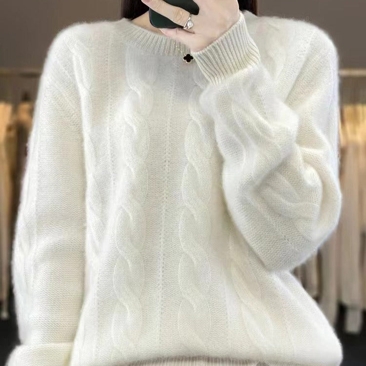 Angelika - Pulover Clasic din Lână Caldă