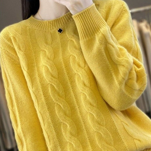 Angelika - Pulover Clasic din Lână Caldă