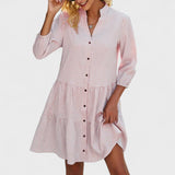 Shanna - Rochie midi fluidă de zi