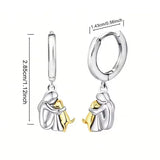 Elisa - Cercei cu iconiță de câine (închidere rotundă)