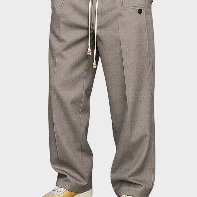 Dumitru - Pantaloni eleganți cu șnur de strângere