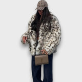 Leoline – Jachetă din blană sintetică cu design animal