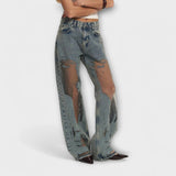 Rayne - Jeans în Denim Albastru Transparent Trixie