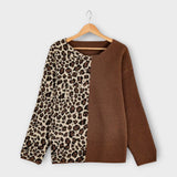 Marina - Pulover Casual cu Design Leopardat