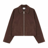 VALIRA Geacă cu Fermuar din Suede Sintetic