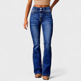 Marylène - Blugi cu talie înaltă și picior larg la modă