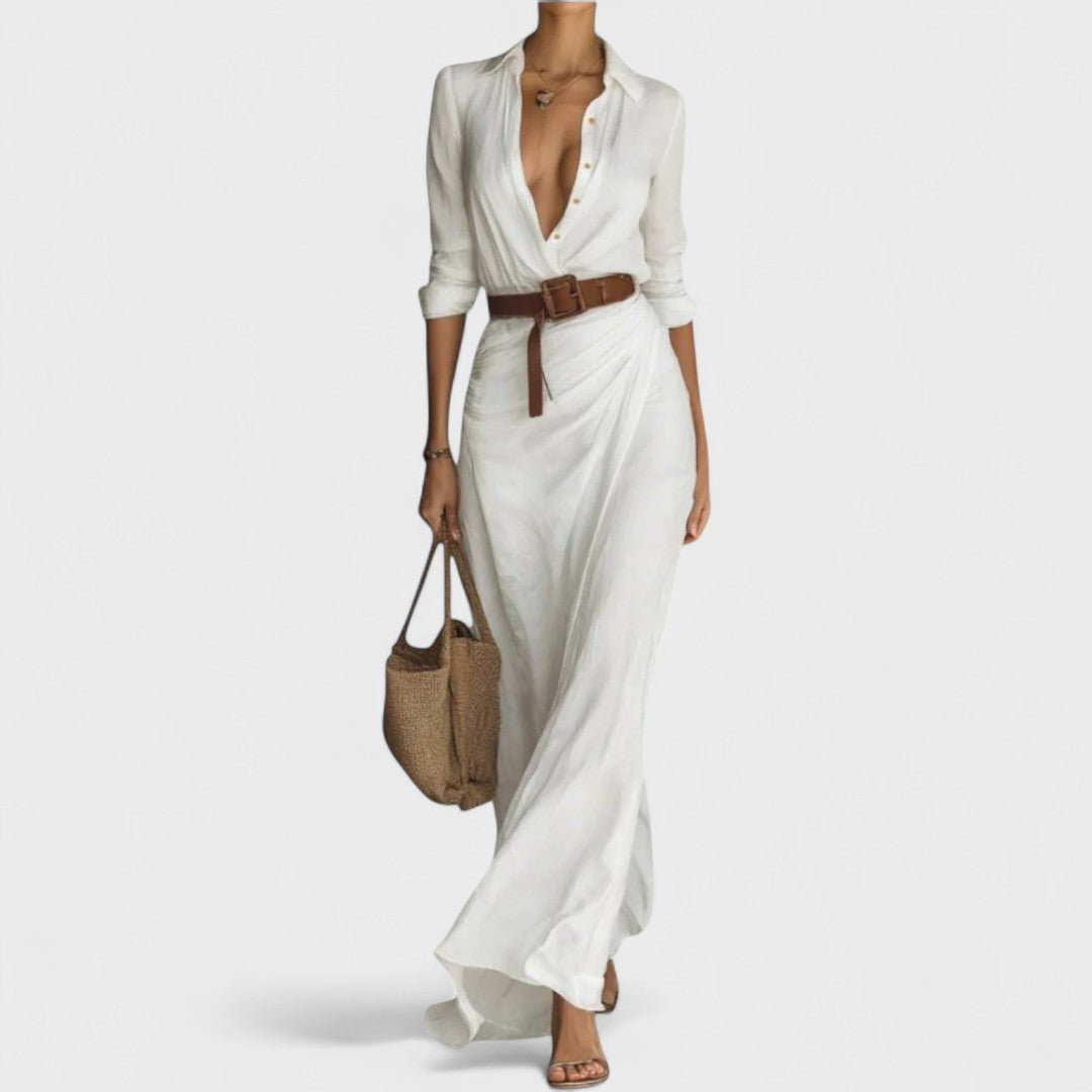 Nirelle - Rochie tip portefeuille cu curea în talie