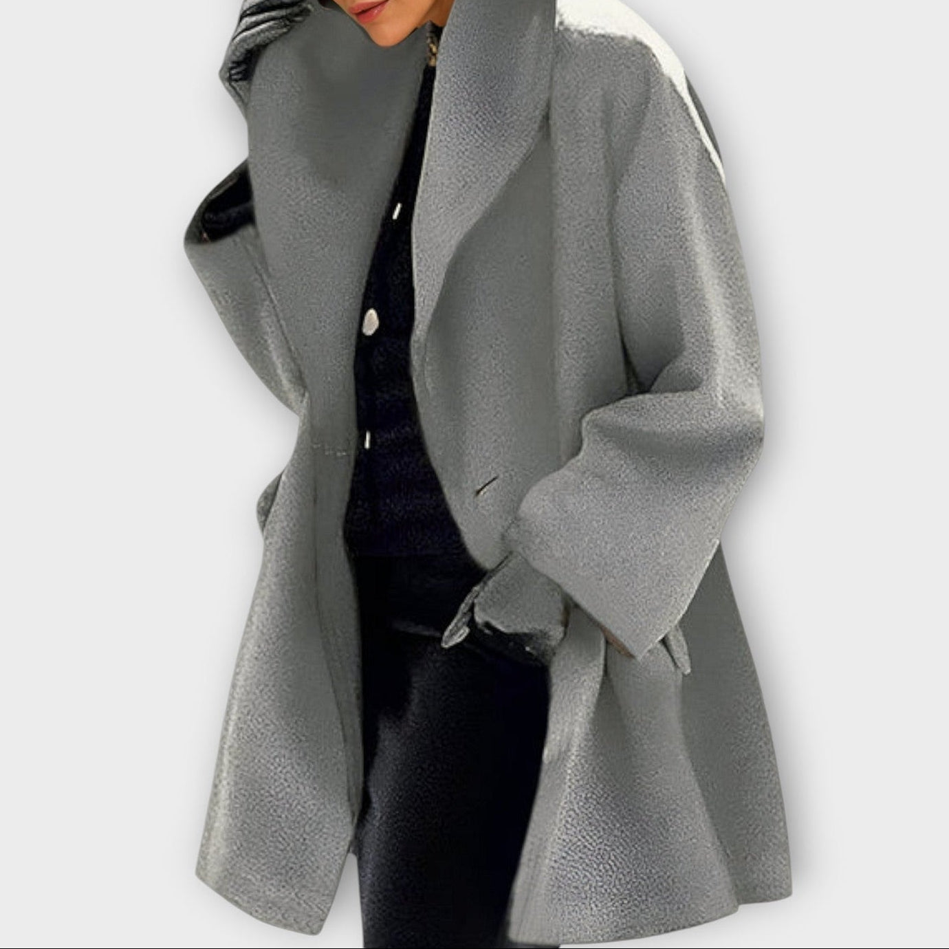 LAORA | Palton din lână luxos, rezistent la vânt