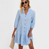 Shanna - Rochie midi fluidă de zi