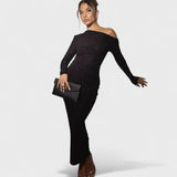 Moa - Rochie maxi strălucitoare