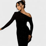 Moa - Rochie maxi strălucitoare