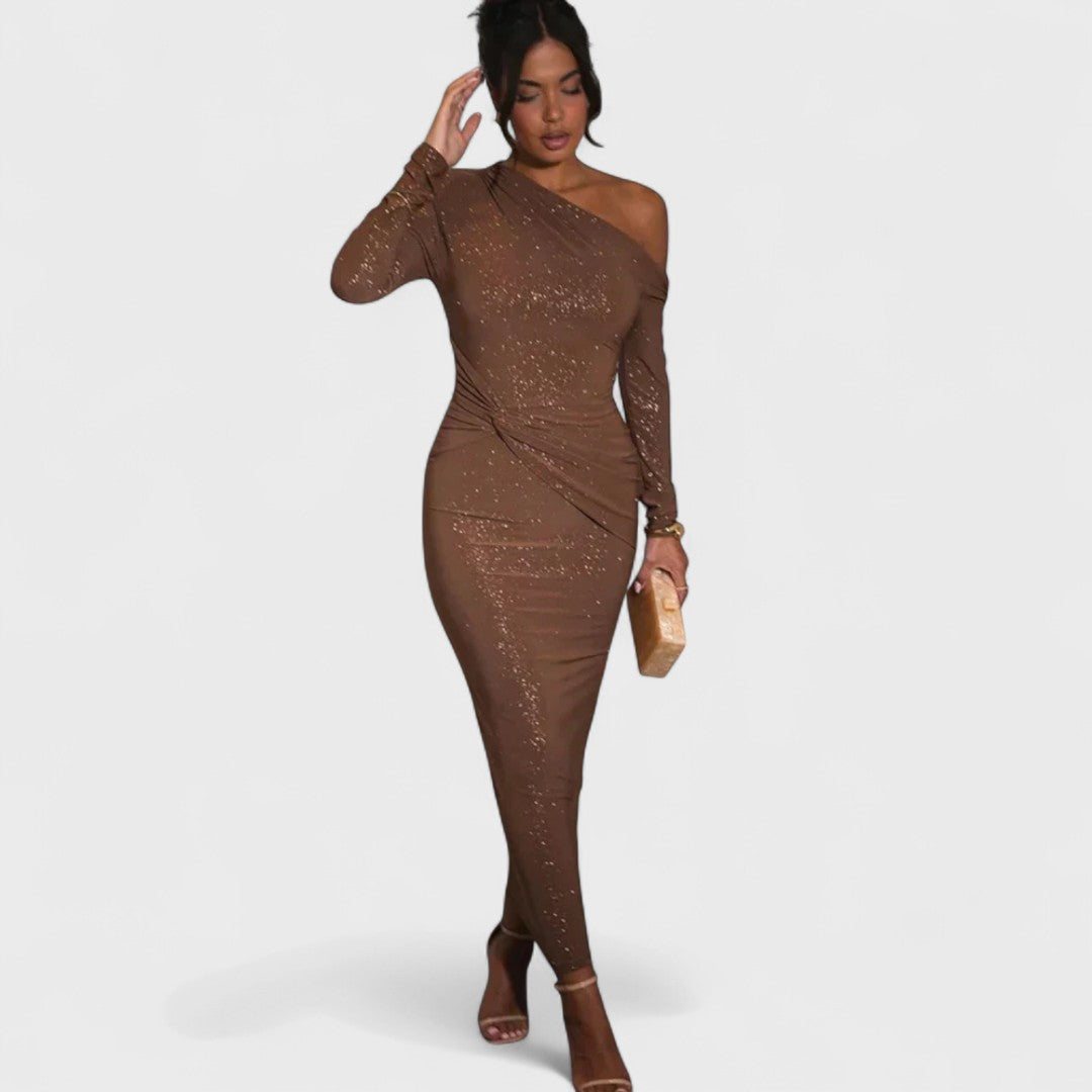 Moa - Rochie maxi strălucitoare