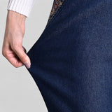 Maira - Blugi pentru femei cu buzunare laterale și talie elastică